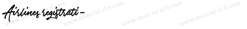 Airlines registrati字体转换